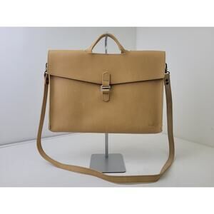 Vintage Rustico Leather Briefcase Messenger Bag Light Brown Made in USA